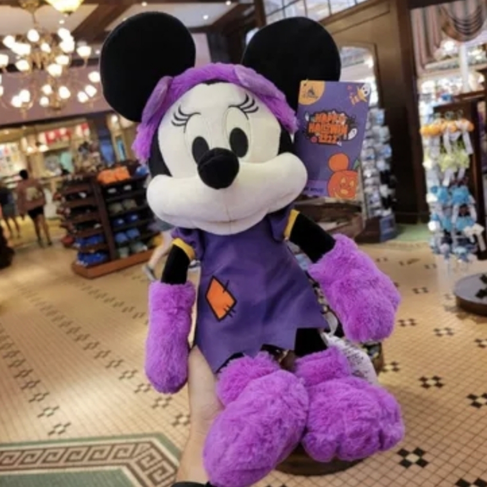 DisneyParks Halloween 2022 Minnie Mouse In Cat Costume Plush 16"  NWT